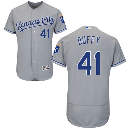 Royals #41 Danny Duffy Grey Flexbase Authentic Collection Stitched MLB Jersey